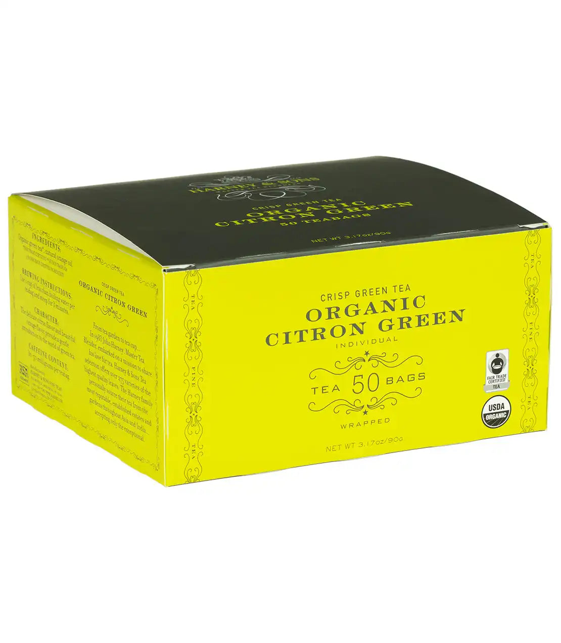 Organic Citron Green, Box of 50 Wrapped Teabags